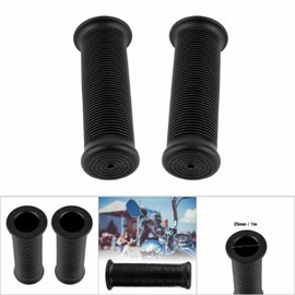 Horoper Motorcycle Handlebar Grips Rubber, Handlebar Grips, A 1-Inch 25mm/1.1-Inch 28mm Universal Motorcycle Retro TPU Grip Handle (Black)