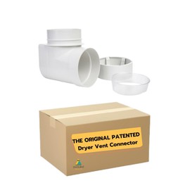 DIY Dryer Vent Connector Kit - Space Saving, Toolless Design with Airtight Seal - STV-90 by Ziggurat Products