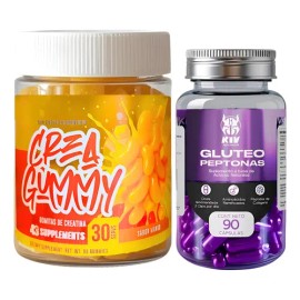 Creatina En Gomitas Mango  Glúteo Peptonas Kiv 90 Cáps                                                                                                