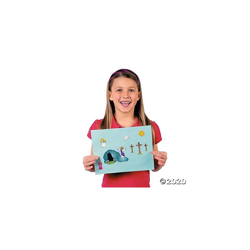 Fun Express He Lives Jesus Make a Sticker Scenes for