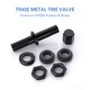 CKAuto 5 Pcs VS43/TR43E Tubeless Metal Clamp-in Valve Stems, Black