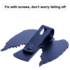 TEWAFOS Guardian Angel Visor Clip - Guardian Angel Visor Clips for Cars,Stainless Steel Wings Cross Sunshade Clip Driver Gift (Black) (Sliver) (Love Cross Black) (Celtic Black)