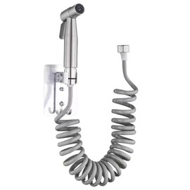 One Set Adjustable Hand Held Bidet Sprayer Fashionable Flexible Telescopic Shower Sprayer with Water Tank Hook for Water Plumbing Toilet