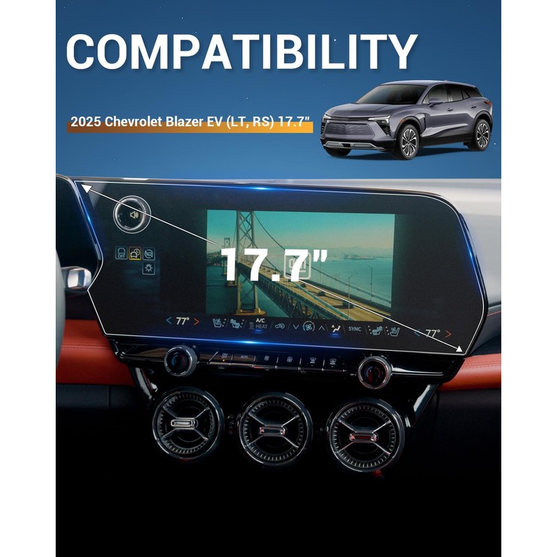 YEE PIN 2024 Chevy Blazer EV Screen Protector Matte Anti