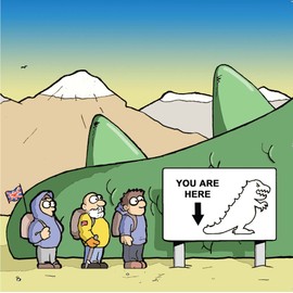 Twizler Funny Card with Walkers and Dinosaur – Blank Card - Happy Birthday Card – Humour Card – Good Luck Card – Engagement Card – New Baby Card – Thank You Card – Thinking of You Card