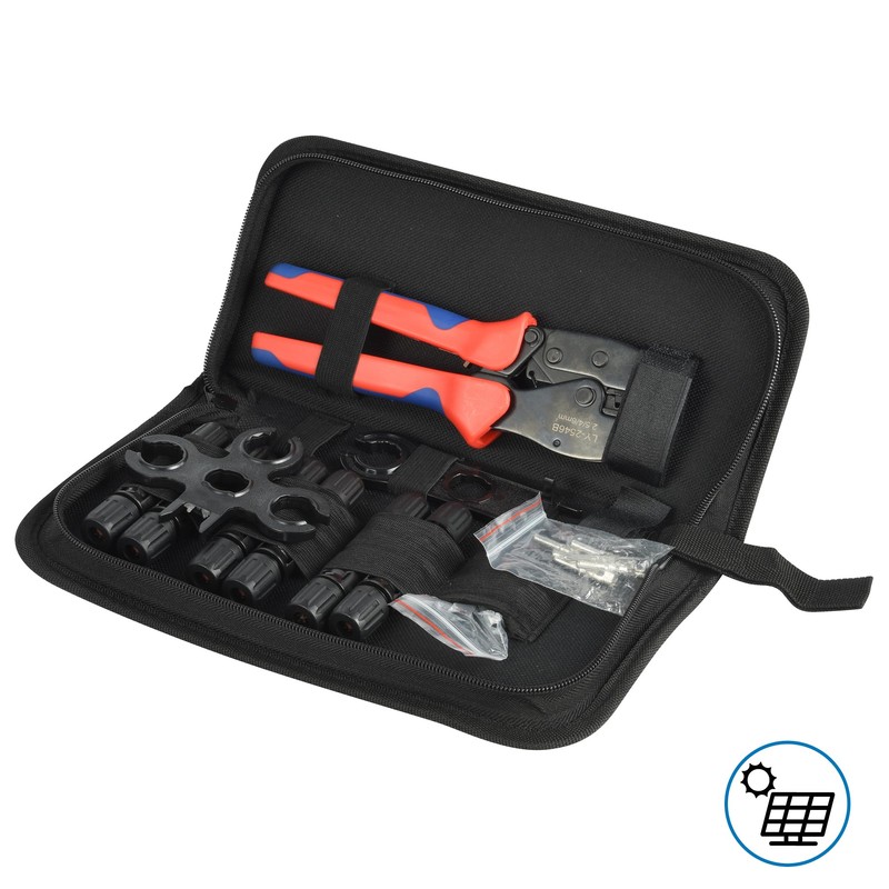 Electraline 59232 PV Panel Clamp and Connector Kit, Solar Crimping
