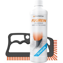 Fuginator FUGINATOR? Fugenbrste grau/orange inkl. Fugenreiniger 250 ml - Fugenreinigungsset - Brste zur Fugenreinigung in Bad, Kche und Haushalt