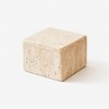 Artisanal Abode Natural Marble Storage Square Containers Cotton Swab Holder,