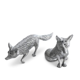 Vagabond House Pewter Foxes Hunting Salt & Pepper Shaker Set 2.5 inch Tall