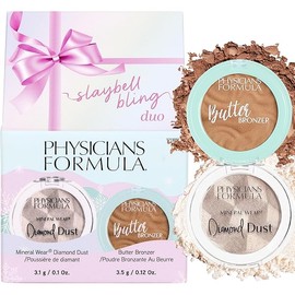 Physicians Formula Slaybell Bling Duo - Butter Bronzer & Diamond Dust Holiday Gift Set, Murumuru Butter Infused for a Radiant Glow, Cruelty Free & Vegan