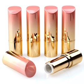 5 Pieces Empty Lipstick Tubes, 3.5g Gradient Pink Lipstick Tubes, Refillable DIY Lip Balm Tube Containers, Lip Stick Lip Balm Sample Tubes Vials