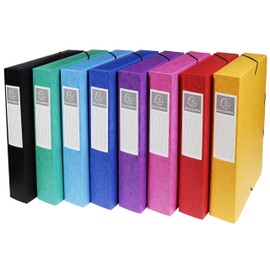 Exacompta Exabox (Manila Cardboard Spine Width 60 mm 50600E Archive Box DIN A4 (Random Color)