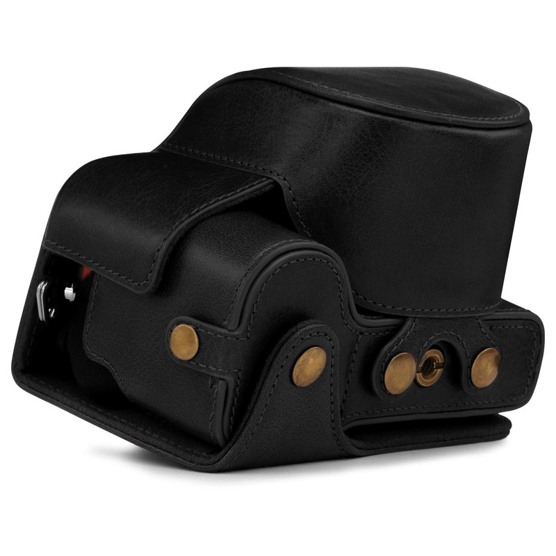 MegaGear Ever Ready MG1813 Black Genuine Leather Camera Case for