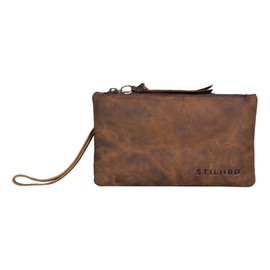 STILORD 'Mariette' Small Shoulder Bag Women's Leather Handbag 3-in-1 Clutch Belt Bag Bum Bag Crossbody Bag Vintage Genuine Leather, Vinto - Brown, shoulder bag