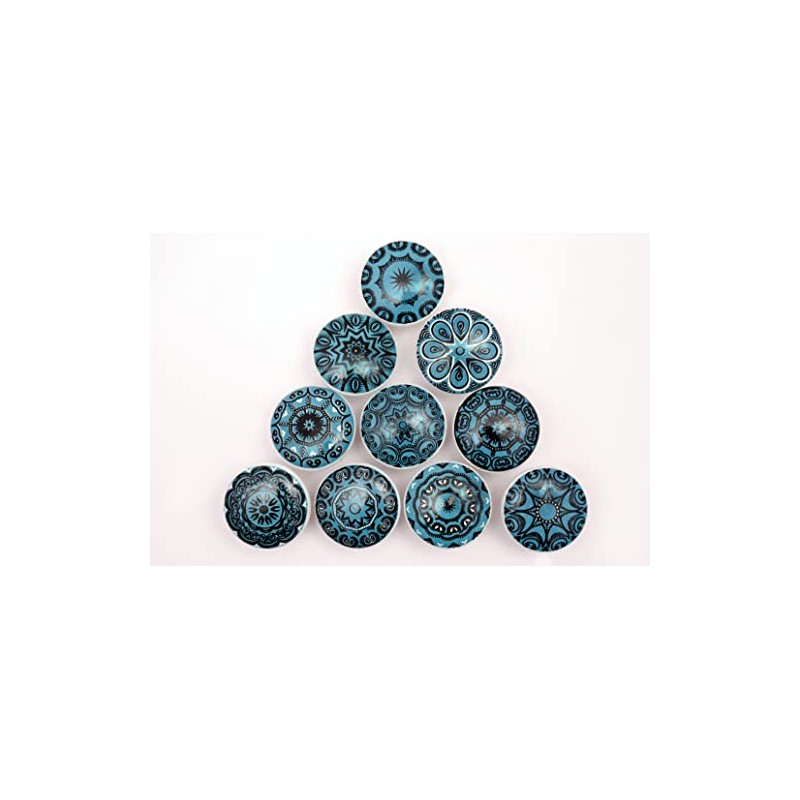 10 x Mixed Retro Flower Ceramic Knobs, Door Knobs, Cupboard