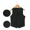 Fankeshi Boy's 4 Button Formal Suit Vest Black 16