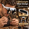 LED Head-Mounted Magnifier for Precision Work – 2-Pack with Interchangeable