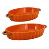 10 Strawberry Street Pumpkin Patch Oval 12" & 14.5" Stoneware