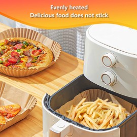 Air Fryer Disposable Inserts (100 Pack), 8 Inch Square Air Fryer Paper Liners, Food Grade Parchment Baking Paper for Air Fryer, Compatible with COSORI, Ninja, Tower