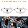 IMCCZONY 2pcs 24# Stainless Steel Clip Keck Clamp for 24/29