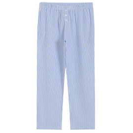 Latuza Women's 2 Pack Cotton Pajama Pants Seersucker Lounge Pants L Blue Stirpe