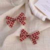 DIY Hairpin & Hair Accessory Making Materials/Components (cd11) Free Size / Red Plaid Bow 200ea