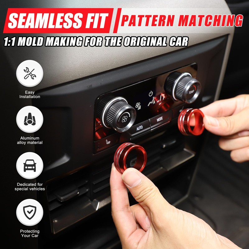 Metal Look Air Conditioner Switch Control Button Knob Cover for
