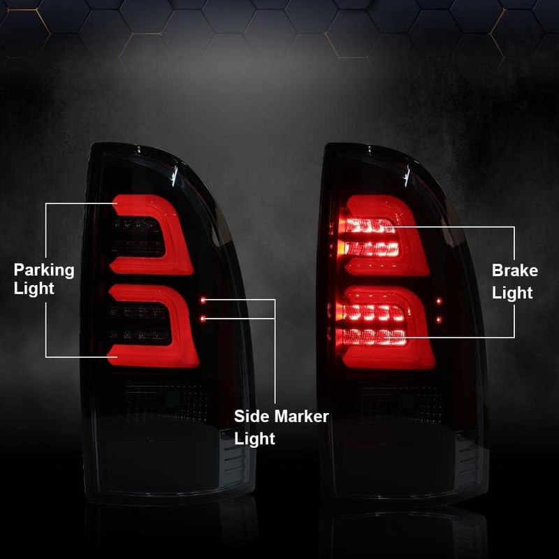 PIT66 LED Tail Lights Assembly Pair Compatible with Toyota Tacoma