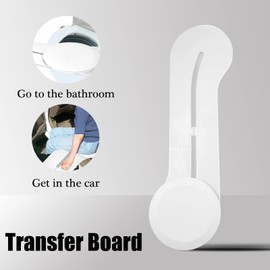Transfer Board for Wheelchair User, Slide Board, Sliding Board to Wheelchair Transfer, Sliding Disk for Transfer Wheelchair(No-Lift Transfer System for Disabled, Patient) (White)