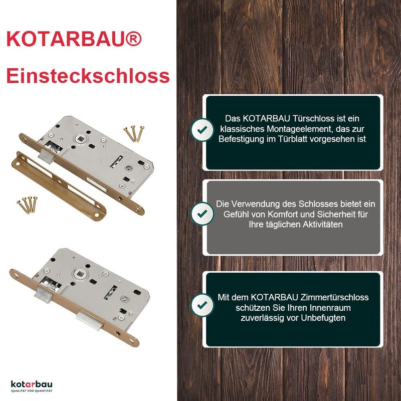 KOTARBAU Inner Door Mortice Lock 90 x 50 mm Toilet