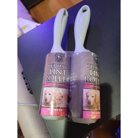 huntington 2 Pk 90 Sheets Total 180 Pet Hair Lint Roller for Clothes, Cat Dog Hair Remover