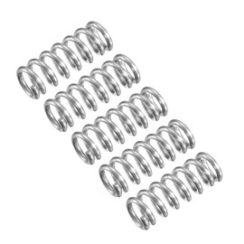 QUARKZMAN Pack of 5 Compression Spring 304 Stainless Steel Spring Spring Tension Springs Spring 6 mm AD 1 mm Wire Size 20 mm Free Length Coil Spring Coil Spring Steel Spring Silver