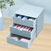 Dalanpa 3-Drawer Vanity Organizer, Compact Storage Organization Drawers Blue