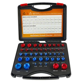 AeKeatDa 44pcs 23 Inch & 21 Metric New Individually Assembled Thread Gauge Nut and Bolt Thread Checker Easy to Use