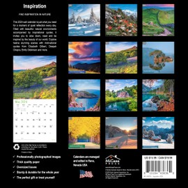 MICASA Inspiration with Motivational Quotes 2024 Hangable Monthly Wall Calendar | 12" x 24" Open | Thick & Sturdy Paper | Giftable