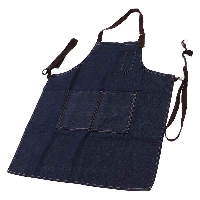 Denim Apron Abrasion Resistant Washable Chef Apron Adjustable Stylish Kitchen