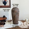 TDIAVH Rustic Farmhouse Ceramic Vase, 15.1 Inch, Floor Decor, Brown
