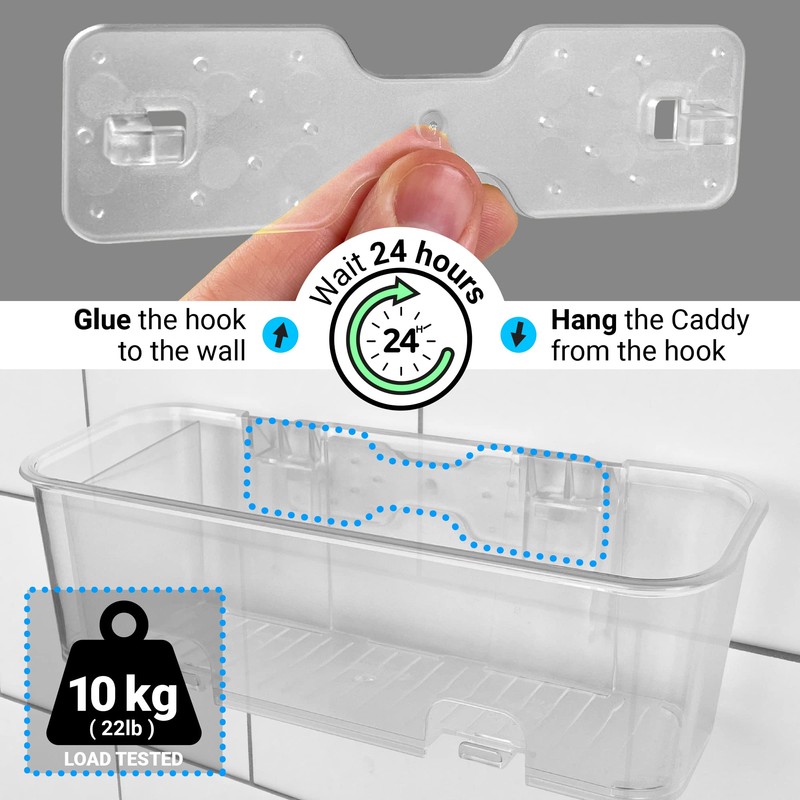 S.B.Weston Shower Caddy - Rust Proof, No-Drilling, No Suction Cups
