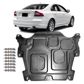 Front Engine Splash Shield Fit for Volvo S80 2012 2013 2014 2015 2016 Engine Case Guards Suitable for S80 Under Engine Cover Mud Flaps Directly Replace Original One Black