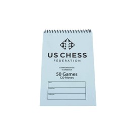 The House of Staunton US Chess Federation Blue - US Chess Federation Commemorative Spiral Chess Scorebook (120 Moves/Game)