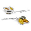 Ian and Valeri Co. Multicolor Amber Sterling Silver Clover Fishhook