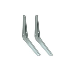 One Stop DIY 2 x White London Pattern Shelf Brackets 200mm x 150mm