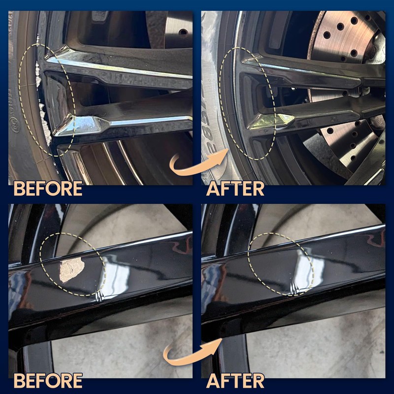 cocomfix Gloss Black Rim Touch Up Paint, Rim Paint, Car