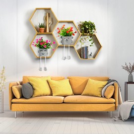 skycoo 2 Packs Cute Fake Plants, Kawaii Artificial Potted Plants for Table Desk Home Bedroom Bathroom Office Shelf Office Wall Room Farmhouse Decor Artificial Plants B2