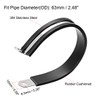UXCELL 2-1/2" (63mm) Stainless Steel Rubber Cushioned Insulated Clamp -