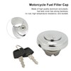 Motorcycle Fuel Tank Lock Cap with 2 Keys Aluminum Rustproof