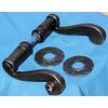 UHRIG Retro Door Handles, Wrought Iron Handle Set in Antique