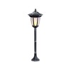 Lunartec Solar Garden Lantern: Solar LED Standing Lantern with Flame