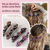 Pasadores de Pelo Trenzados con Cristales Brillantes – 4 Piezas
