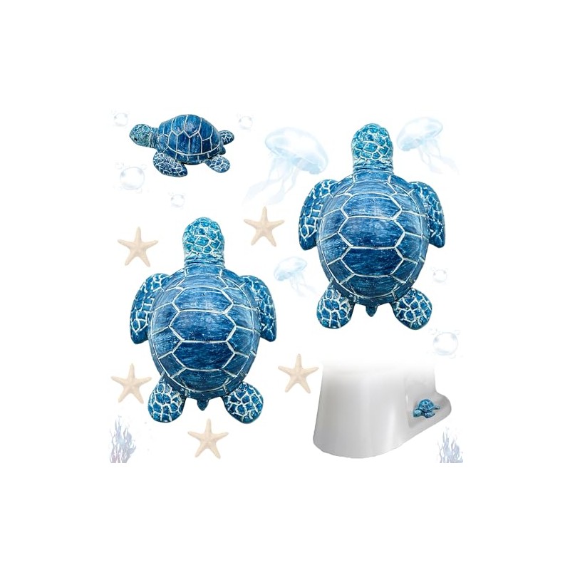 2 Pcs Toilet Bolt Covers Decorative, Sea Turtles Toilet Bolt